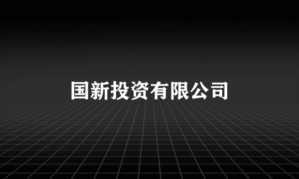 国新投资有限公司