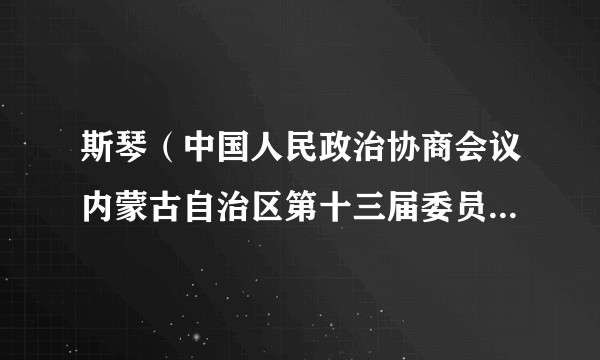 斯琴（中国人民政治协商会议内蒙古自治区第十三届委员会委员）