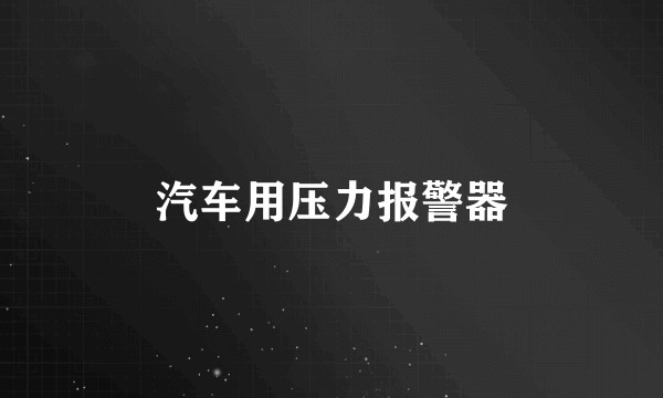 汽车用压力报警器