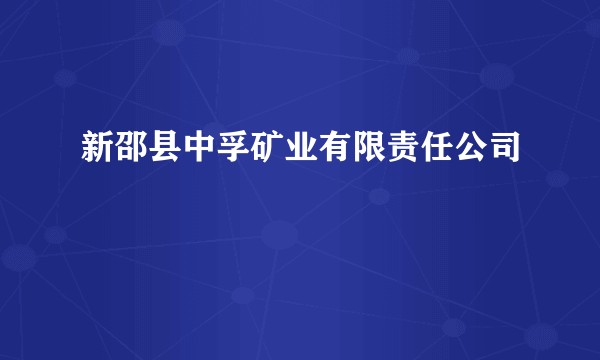 新邵县中孚矿业有限责任公司