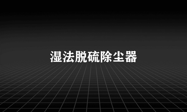 湿法脱硫除尘器