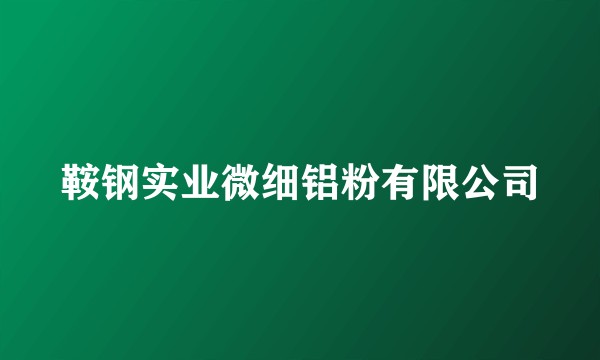 鞍钢实业微细铝粉有限公司