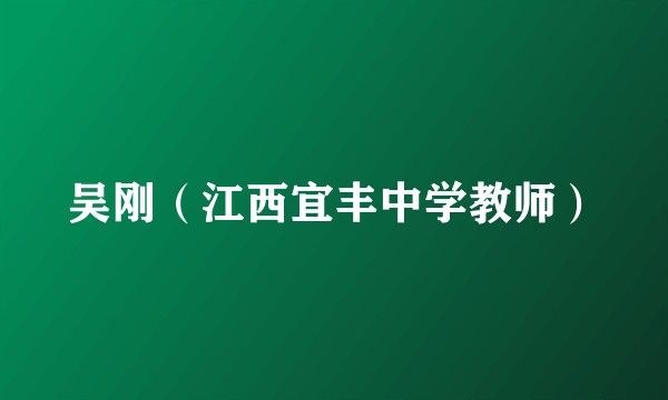 吴刚（江西宜丰中学教师）