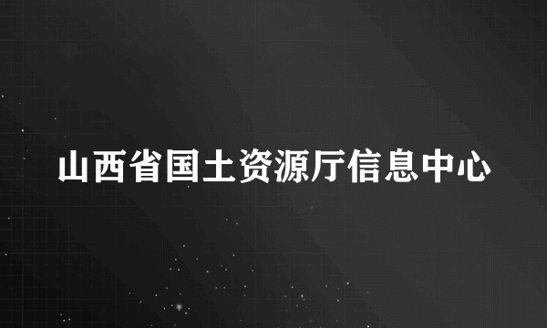 山西省国土资源厅信息中心
