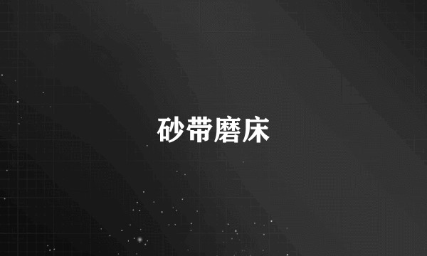 砂带磨床