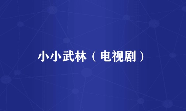 小小武林（电视剧）