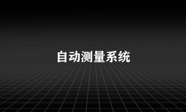 自动测量系统