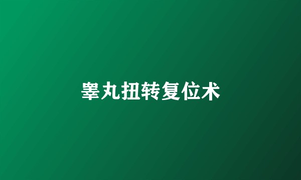 睾丸扭转复位术