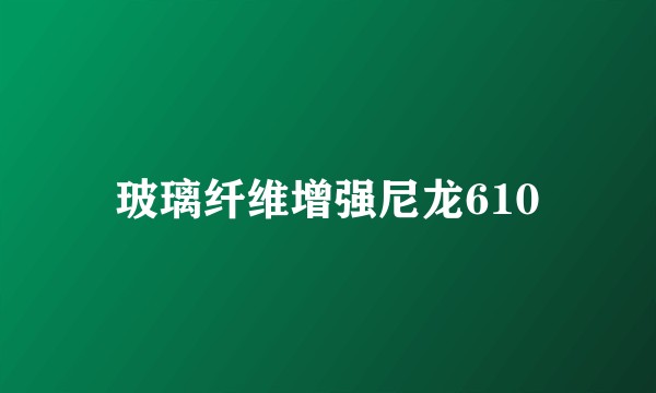 玻璃纤维增强尼龙610