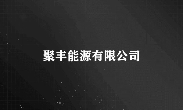 聚丰能源有限公司