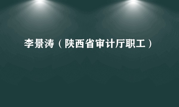 李景涛（陕西省审计厅职工）