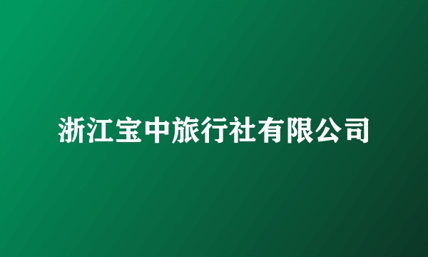 浙江宝中旅行社有限公司