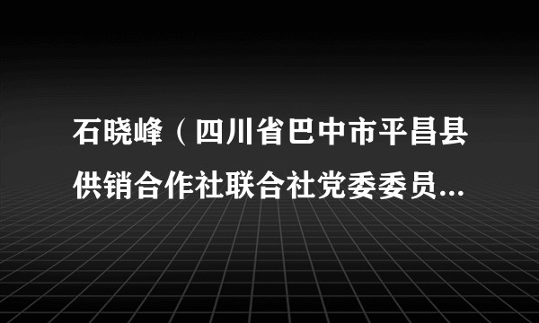 石晓峰（四川省巴中市平昌县供销合作社联合社党委委员、理事会副主任）