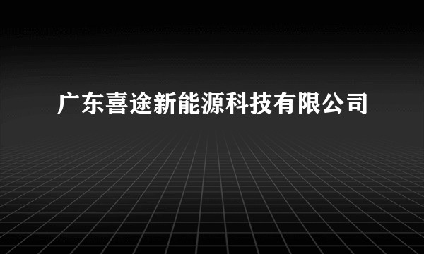 广东喜途新能源科技有限公司