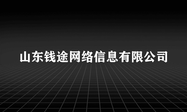 山东钱途网络信息有限公司