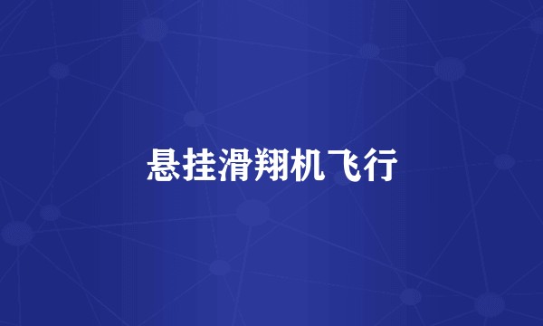 悬挂滑翔机飞行