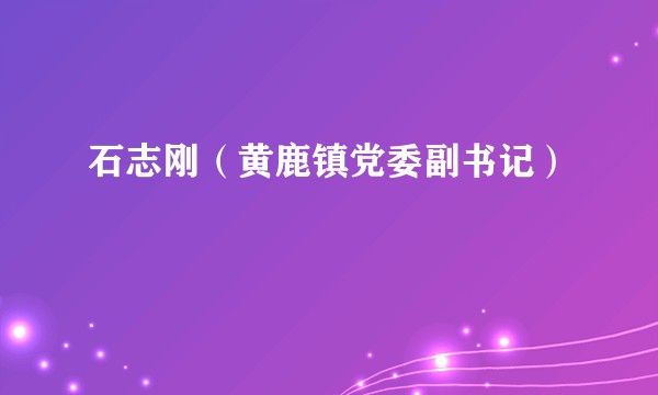石志刚（黄鹿镇党委副书记）