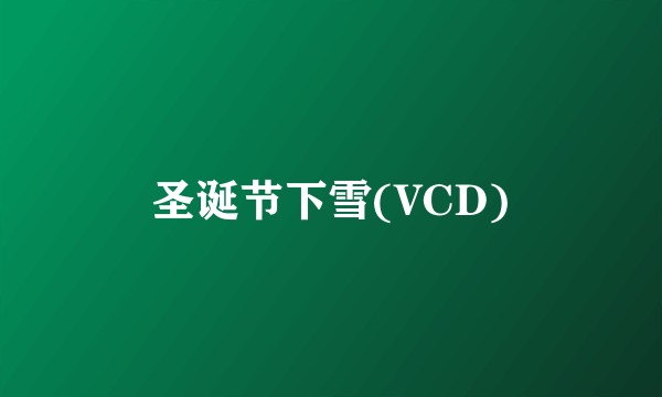 圣诞节下雪(VCD)
