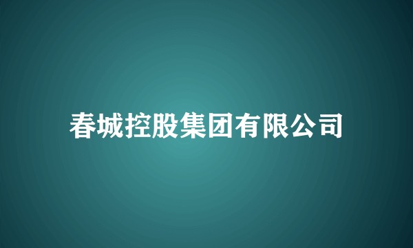 春城控股集团有限公司