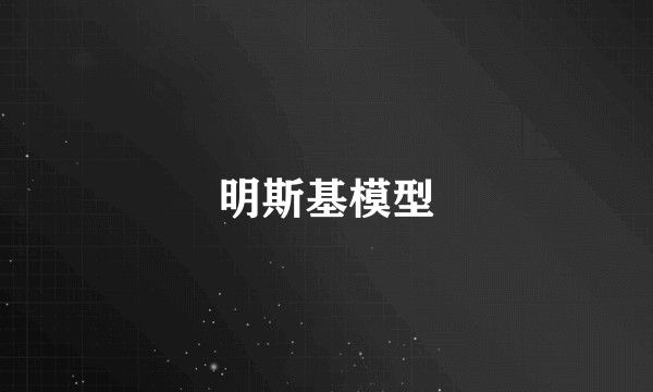 明斯基模型