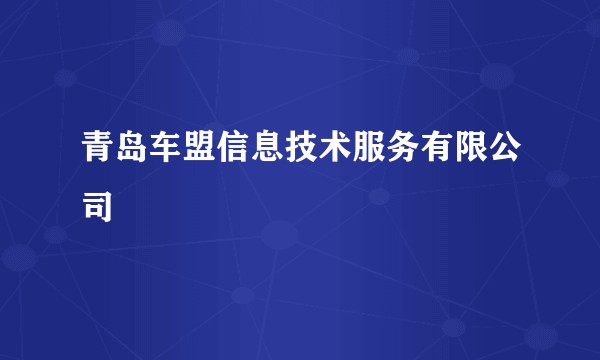 青岛车盟信息技术服务有限公司