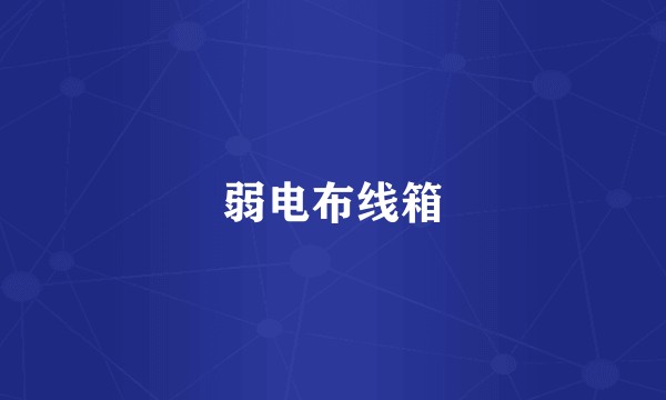 弱电布线箱