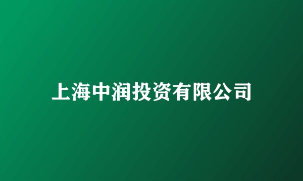 上海中润投资有限公司