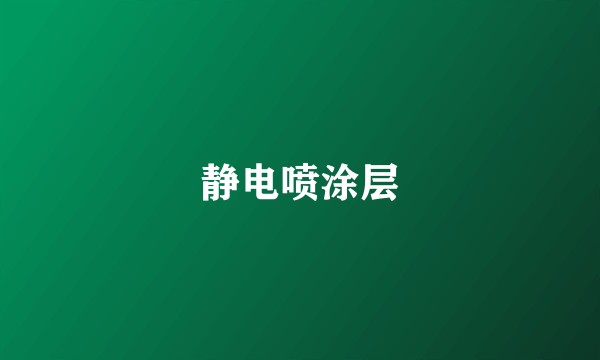 静电喷涂层