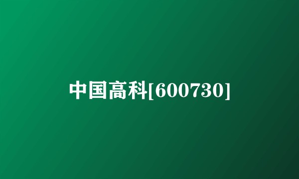 中国高科[600730]