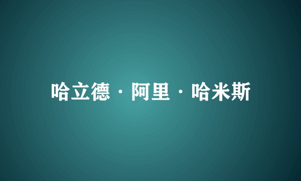 哈立德·阿里·哈米斯
