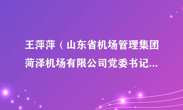 王萍萍（山东省机场管理集团菏泽机场有限公司党委书记、董事长）