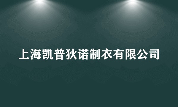 上海凯普狄诺制衣有限公司