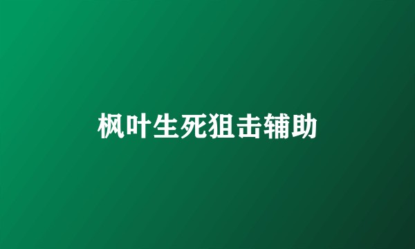 枫叶生死狙击辅助
