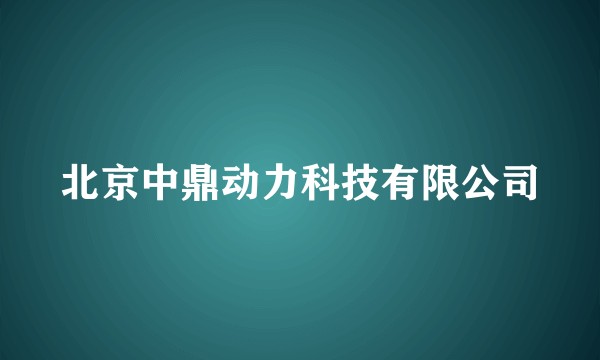 北京中鼎动力科技有限公司