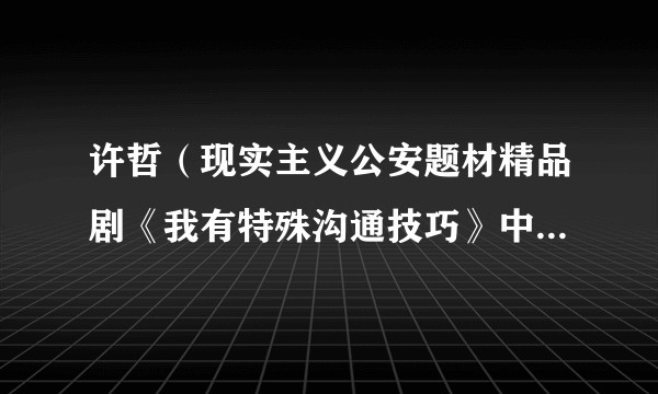 许哲（现实主义公安题材精品剧《我有特殊沟通技巧》中的角色）