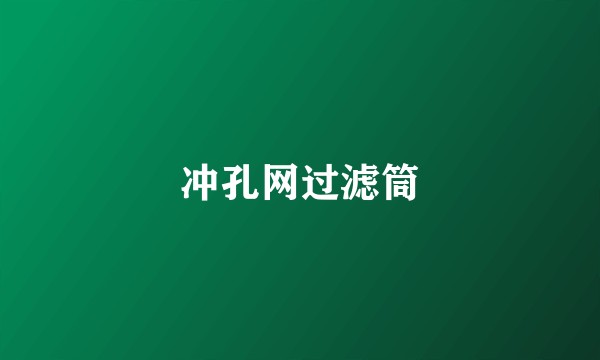 冲孔网过滤筒