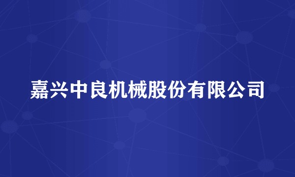 嘉兴中良机械股份有限公司