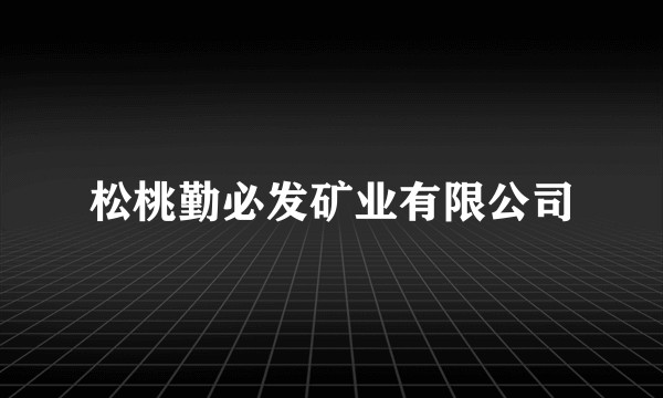 松桃勤必发矿业有限公司