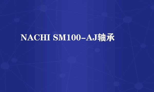 NACHI SM100-AJ轴承
