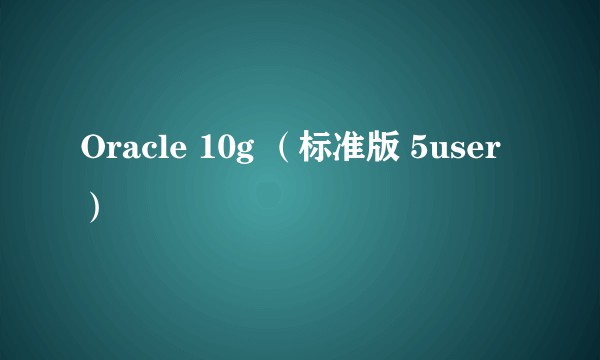 Oracle 10g （标准版 5user）