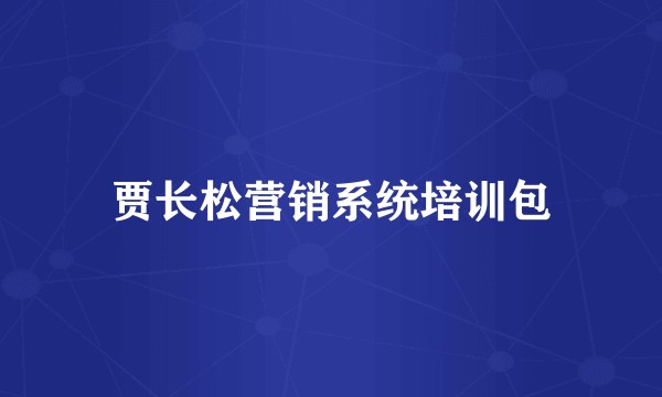 贾长松营销系统培训包