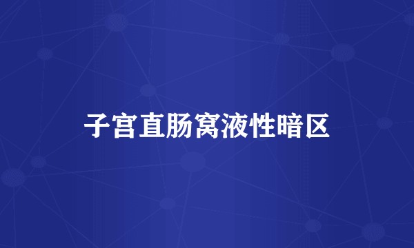 子宫直肠窝液性暗区