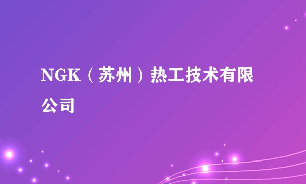 NGK（苏州）热工技术有限公司