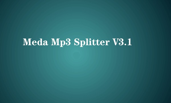 Meda Mp3 Splitter V3.1