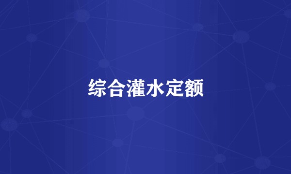 综合灌水定额