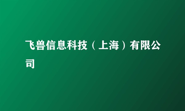 飞兽信息科技（上海）有限公司
