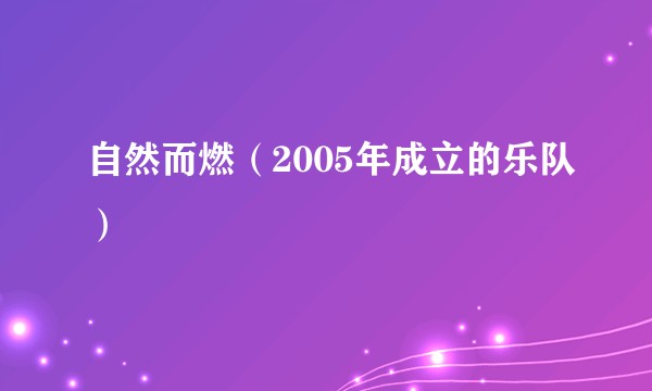 自然而燃（2005年成立的乐队）