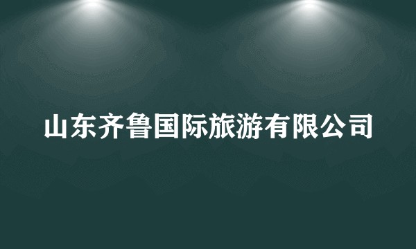 山东齐鲁国际旅游有限公司
