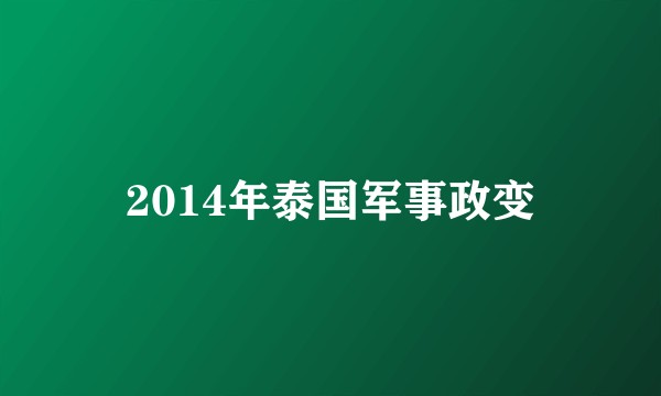 2014年泰国军事政变