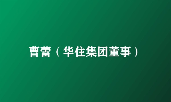 曹蕾（华住集团董事）